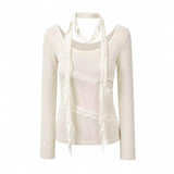 Mabel Asymmetric Lace Top