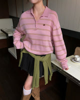 [ORIGINAL] Double Stripe Collar Knit