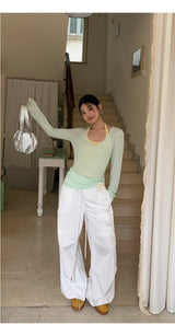 Mint Loose-Fit Layered Sleeveless T-shirt( T + sleeveless set)