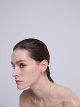 Multi Hash Tag Small Hoop Earrings (Silver)