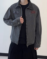 Woven Patch Pigment Work Jacket