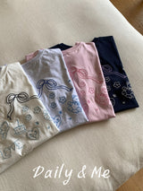 Bear embroidery tea(4color)