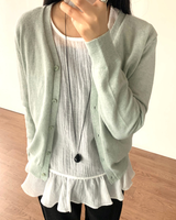 ケリーカシミアVネックルーズフィットカーディガン12C