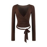Lavi V Neck Wrap Top