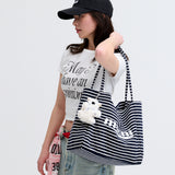 HOLIDAY STRIPE TERRY BAG