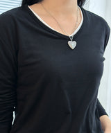 og heart necklace
