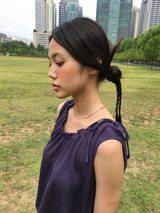 Waffle string sleeveless top (4color) 