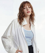 HORIZON RING NYLON JACKET [WHITE / RED]