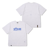 STGM Logo Oversized Short Sleeves T-Shirts Black / White Melange