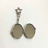 Oval-Shaped Mirror Keychain/楕円形ミラーキーホルダー