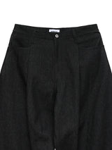 6CRAYON 11.3oz Black Non-Fade Wide-Leg Baggy Denim Pants