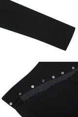 CUT-OUT LAYERED TEE black