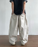 Herringbone Pintuck Balloon Pants