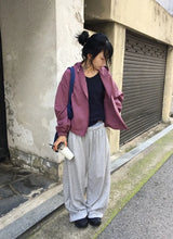 Quanta Check Loose-Fit Semi Crop Wind Jacket