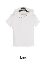 Erica Hood Button Short Sleeve