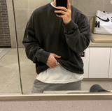  Logane Supima Cotton Pigment Overfit Incision Sweatshirt