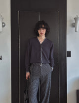 Mino color matching layered cardigan