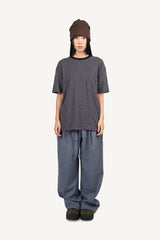 Slub rib layered T-shirt