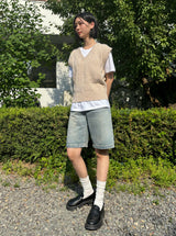 クラシックビンテージハーフレングスデニムパンツ code 18202