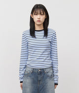 (W) Candy Fleece Striped Top