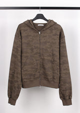 CAMO HOOD ZIP-UP