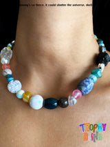 Natural stone mixed bead necklace
