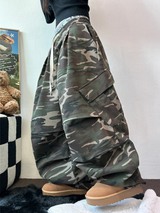 BALLOON MILITARY SWEAT PARACHUTE PINTUCK PANTS 🩶💚🖤2COLOR
