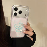 Minimal Animal Stripe Clear Soft iPhone Case (iPhone 13–17 Series)