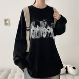 リンド クラック レタリング ロングスリーブ Tシャツ(4 colors) H&L