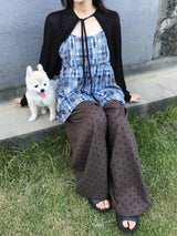 Meadow Check Button Blouse (2c)