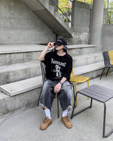 Labon Track Bermuda Denim Pants