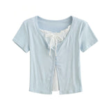 Sora Layered Button Top