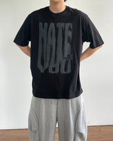 ヘイトプリント半袖Tシャツ