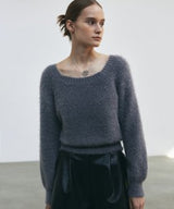 ANGORA PULLOVER KNIT_BLACK