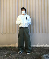 P LOGO BOMBER - IVORY