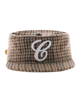 6CRAYON Houndstooth Flat Top Casual Baseball Cap