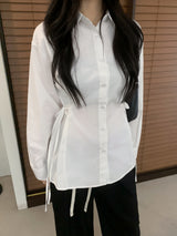 Refine Side Strap Long Sleeve Shirt