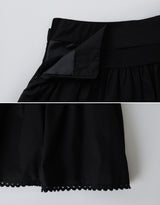 Ribbon Strap Lace Flare Mini Skirt (2color)