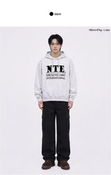 カーゴ ドローストリング ワイド コットン パンツ (black)