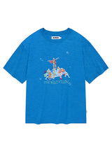 フィッシングピープルグラフィックルーズフィットTシャツ [BLUE]