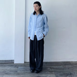 Pressed-Crease Wide-Leg Trousers