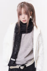 ミニリボンマフラー (black)