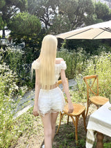 1339. Ribbon lace cancan short pt (2color)