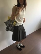Fold wrap midi skirt (2color)