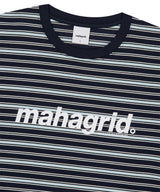 ストライプ ベーシック ロゴ Tシャツ ネイビー