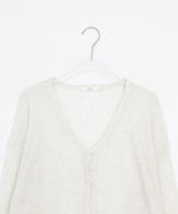 Fine Summer Linen V-Neck Loose-Fit Cardigan