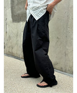 [Unisex] Nylon two tuck rope banding pants(3color)