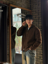 Saint wool zipup knit