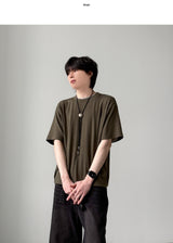 クロップレイヤード半袖Tシャツ