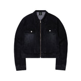 BINDING POINT DENIM JACKET
 - BLACK